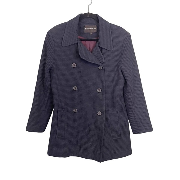 Kenneth Cole Other - Kenneth Cole Men's Gray Double Breasted Long Sleeve Pea Coat Jacket Medium